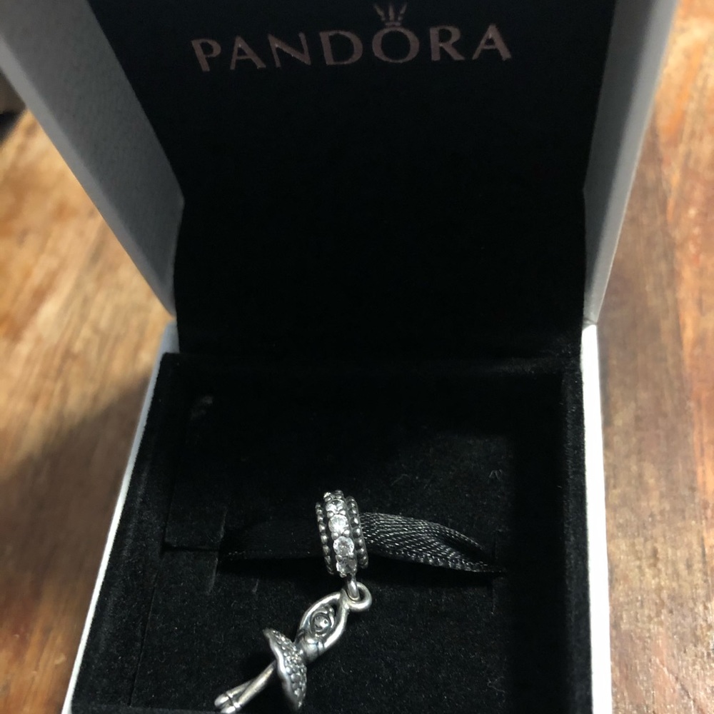 Pandora sparkling ballerina charm